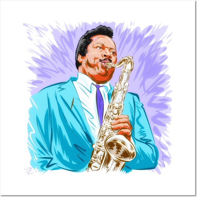 Eddie "Lockjaw" Davis - An illustration by Paul Cemmick Wall Art by PLAYDIGITAL2020